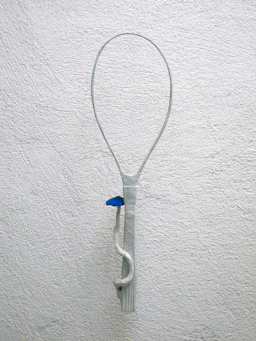 racchetta e fungo blu